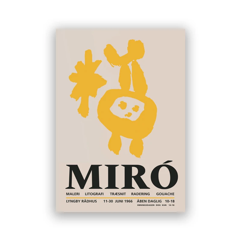 

Joan Miro Vintage Abstract Exhibition Posters and Prints Famous Painting Wall Art Pictures Prints Scandinavian Style Decoration