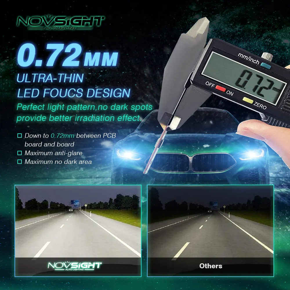 1:1 DESIGN NOVSIGHT H4 H7 Led Car Headlight H11 H16JP 9005 9006 9012 D1S P13 PSX24W PSX26W 50W 10000LM 6500K Fog Light|Передние LED-фары