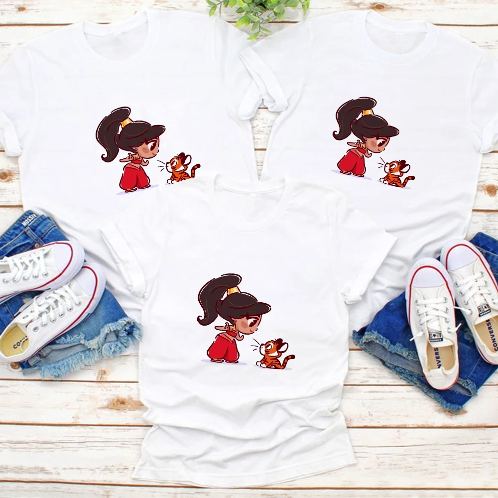 

Disney Top Brands Mommy and Me Clothes Everyday Activities Happy Family clothing sets Fashion Cute Little Princess Mom T-shirts