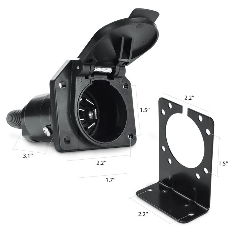 4-полосный плоский на 7-полосный круглый Rv лопасть адаптер для проводки вилка