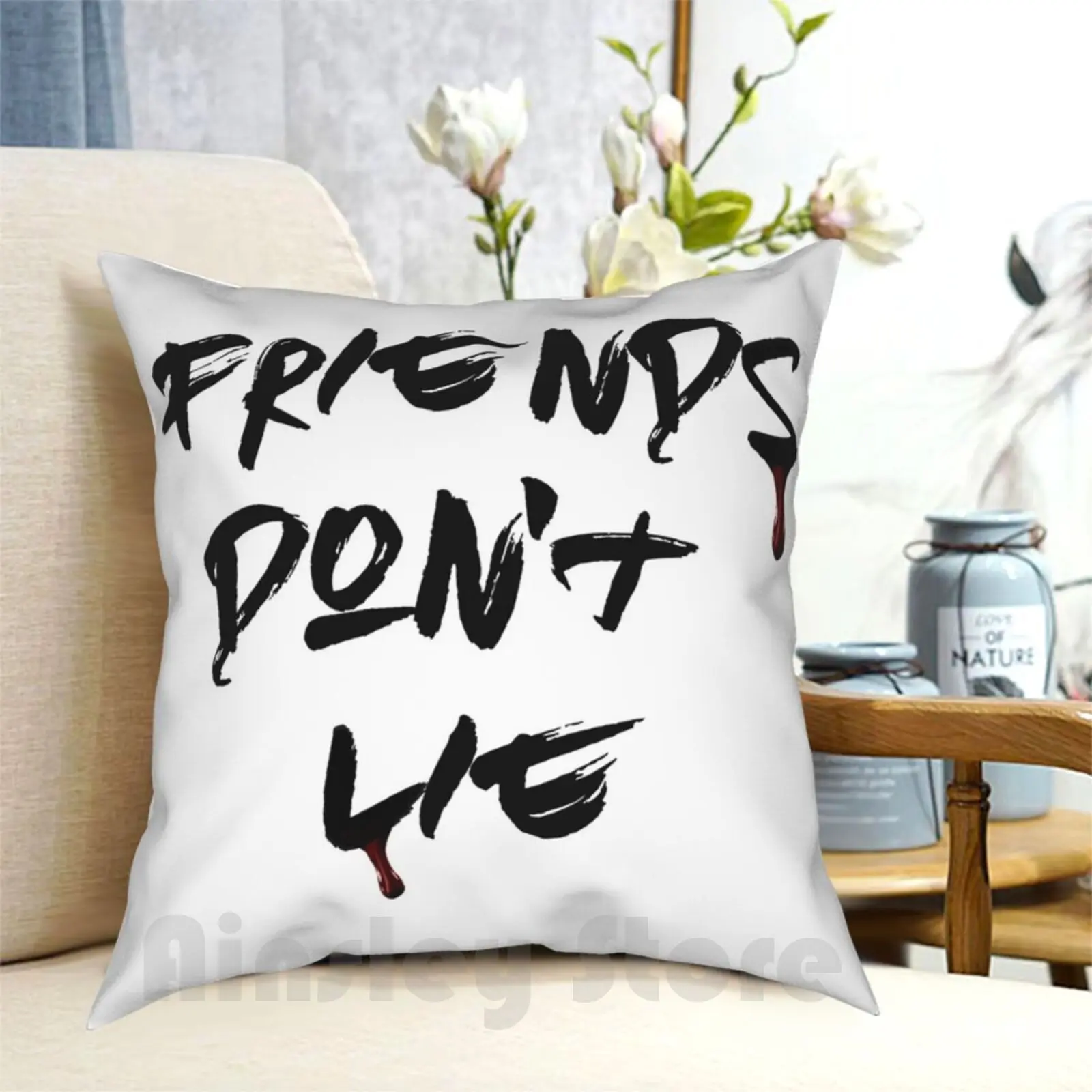 Подушка с принтом Friends Not Lie (одиннадцать)