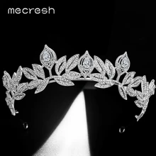 Mecresh Zircon для Короны тиары Серебряный Цвет с украшением в виде