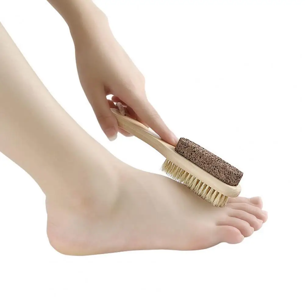 

Pedicure File Hard Skin Removing Wear Resistant Wood Foot Massage Brush for Cuticle