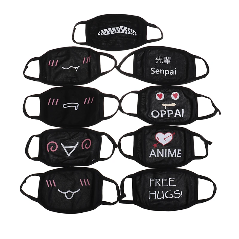 Велосипедная маска для лица 1 шт. хлопковая Пылезащитная рта и Kpop Черный Медведь