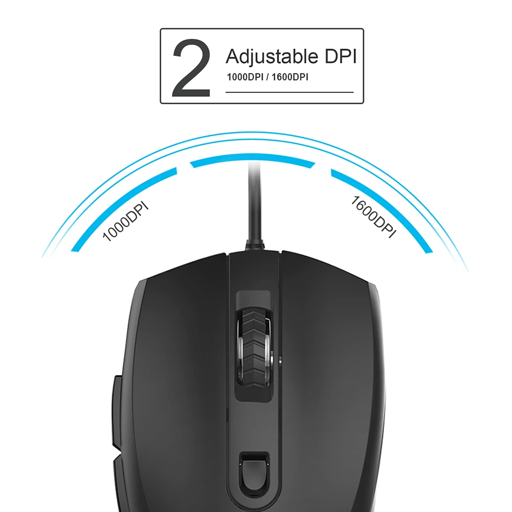 Проводная оптическая мышь TeckNet Alpha S3 6 кнопок USB для офиса бизнеса игр мыши Windows