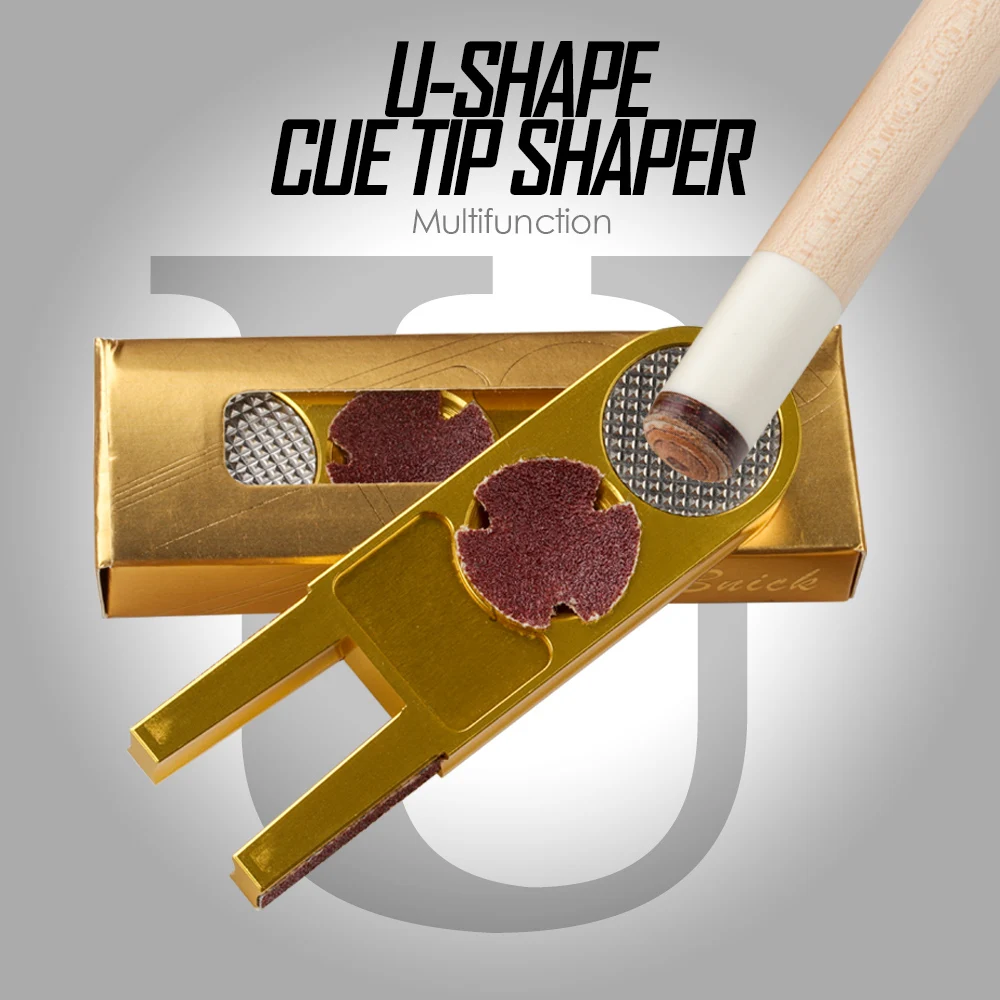 

AXD U-shape Tip Trimmers Repairer Aluminum Alloy Full Functioning Tip Shaper Stainless Steel Matte Surface Billiard Accessories