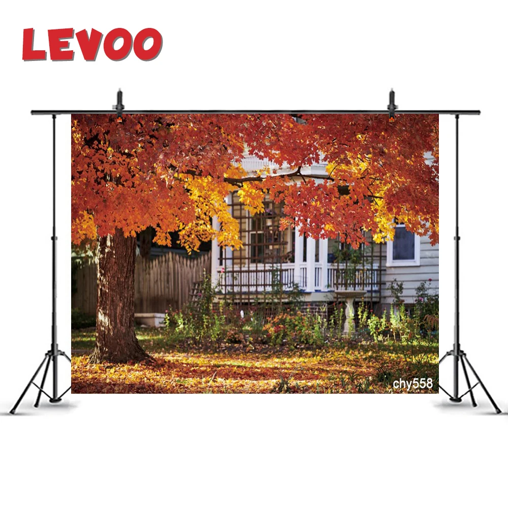 LEVOO фон для фотосъемки осень кленовое дерево листья двор фото стенд Фотофон