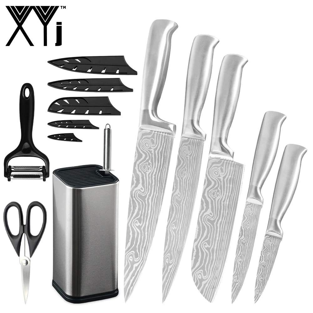 XYj набор кухонных ножей из нержавеющей стали нож для чистки ножниц 8 дюймов