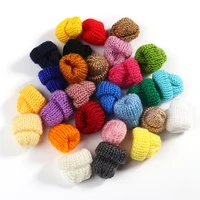 mini plush ball knitting hat diy child garment handmade sewing material soft hat bag garment art craft supplies hair accessories