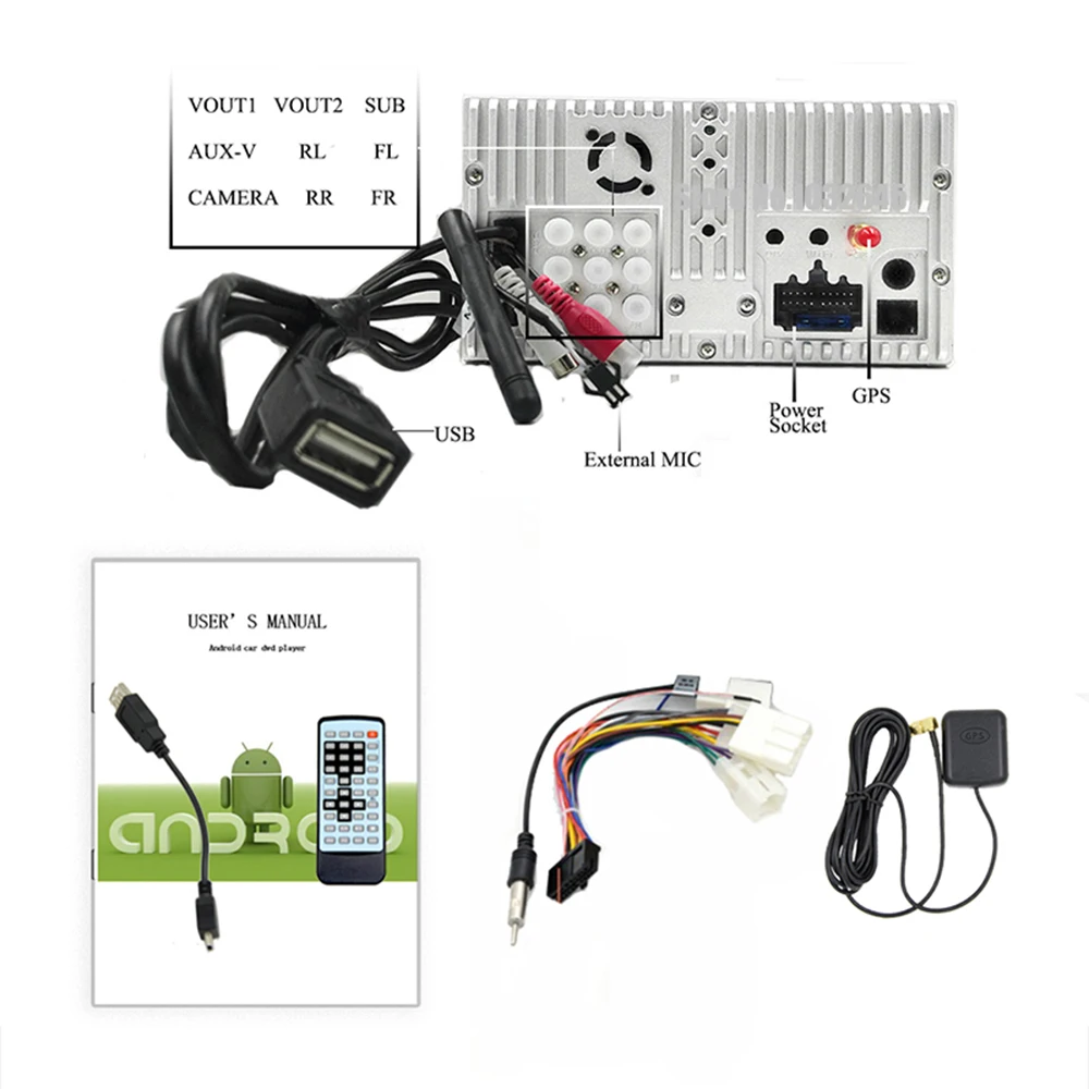 Автомобильный DVD-проигрыватель 2DIN Android 7 1 Восьмиядерный экран 1024*600 для Toyota Rav 4 RAV4