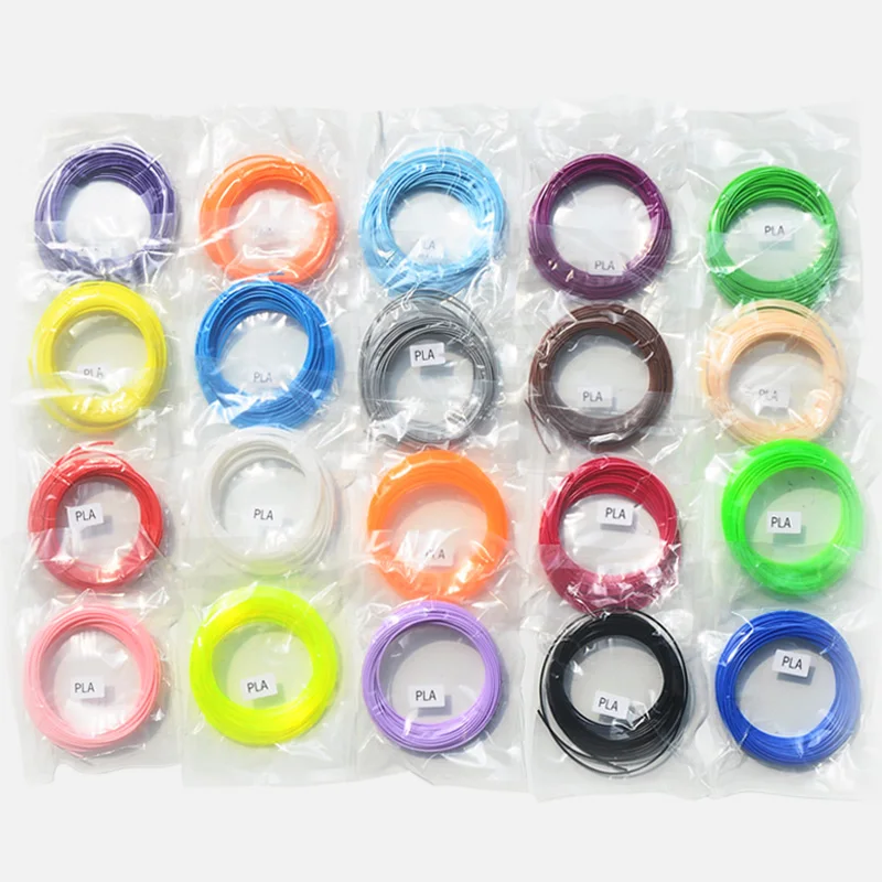 Нет запаха Без загрязнения 3д ручки 20 цветов 1.75mm pla пластик abs 3d pen plastic filament ручка