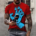 Мужская футболка с 3D-принтом, летняя уличная трендовая футболка большого размера с короткими рукавами, 2021