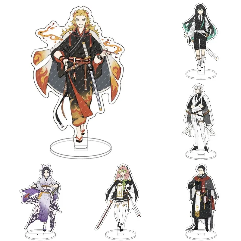 

Anime Demon Slayer Stand Kimetsu No Yaiba Acrylic Figure Rengoku Hashira Muichirou Shinob Model Desk Decor Fans Collection Props