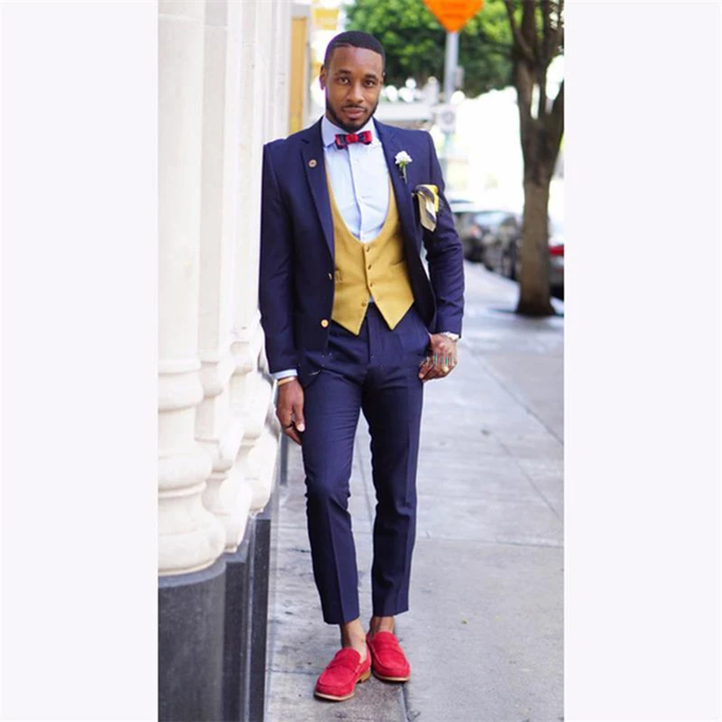 

Royal Blue Groomsmen Notch Lapel Groom Tuxedo Men's Slim Suit Wedding/Prom/Dinner Groomsman Suit Jacket