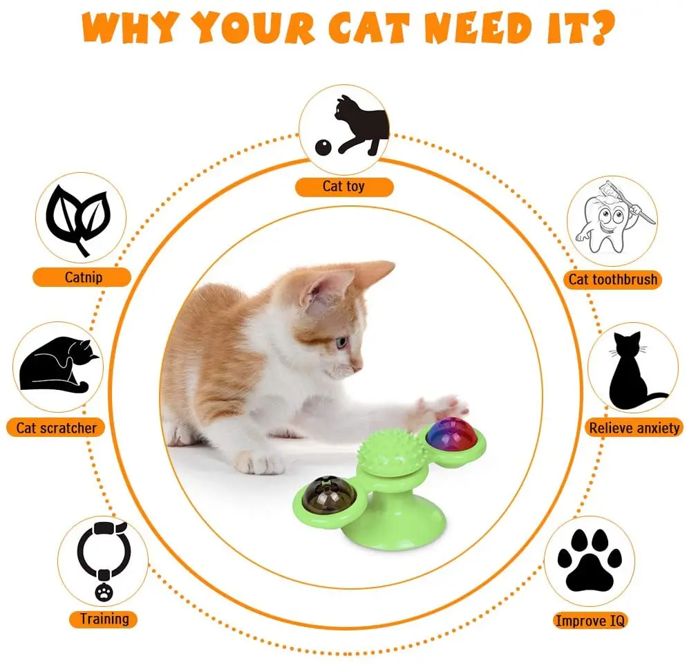 Интерактивная игрушка для кошек ветряная мельница декоративный светильник в