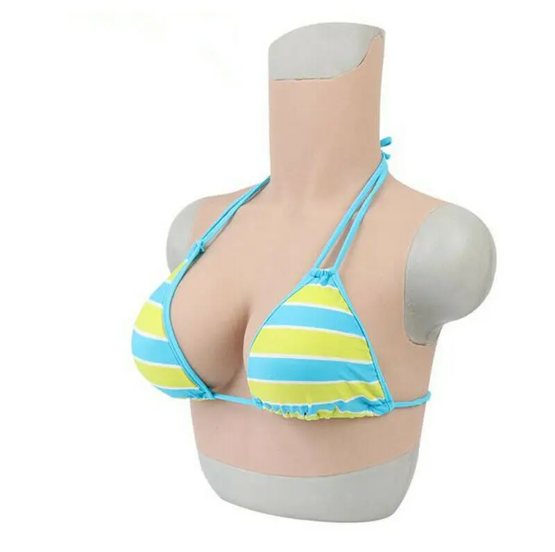 Full Silicone Breast Forms D Cup Boobs Sleeveless Body Shaper for Transgender and Crossdresser and Women with Chest Resection