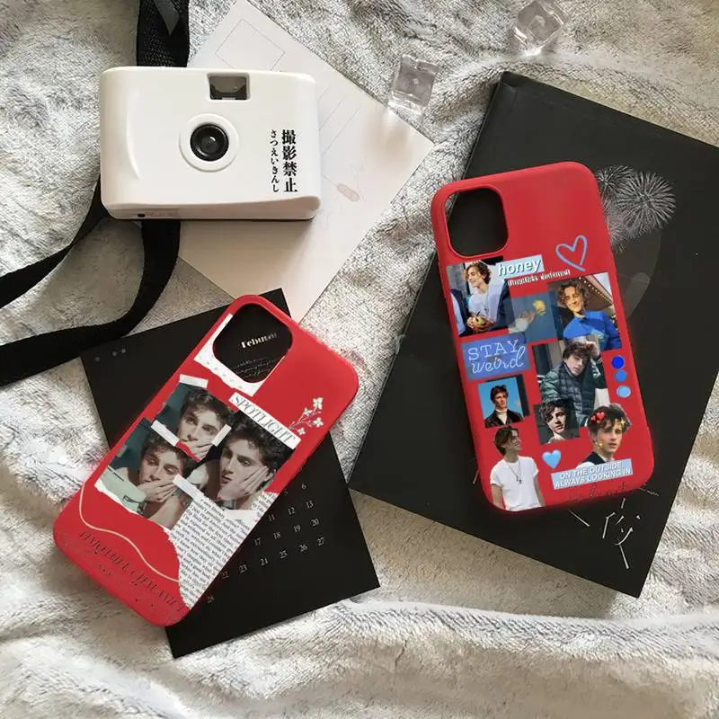 

Timothee chalamet Phone Case Green Candy Color case for iPhone 11 Pro 12 13 mini pro XS MAX 8 7 6 6S Plus X SE 2020 XR