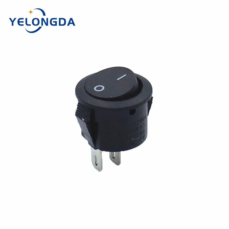 

10pcs/Lot KCD1 round 2PIN 15mm On/Off Round Boat Rocker Switch DC AC 3A/250V Car Dash Dashboard Track Dropshipping