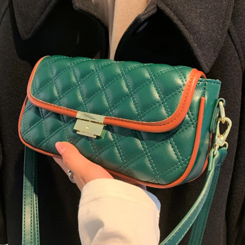 

Классические сумки через плечо из искусственной кожи для женщин, зимние маленькие женские брендовые трендовые дизайнерские сумки и кошель...