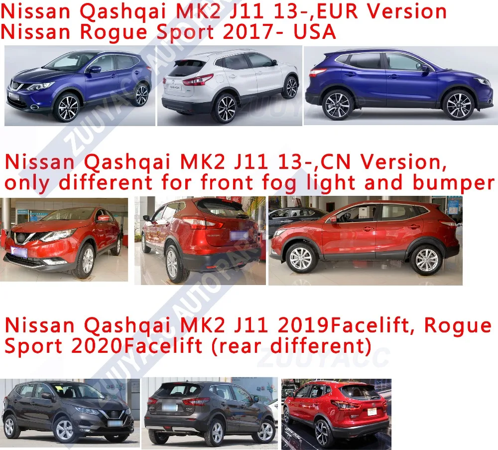 Светодиодный налобный фонарь для Nissan Qashqai MK2 J11 13-18, Rogue Sport 17-19