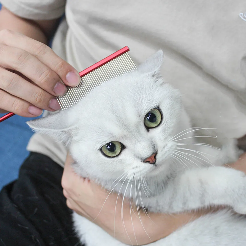 

2021 Dog Grooming High Quality Dog Comb Professional Steel Grooming Comb Dog Cat Cleaning Brush