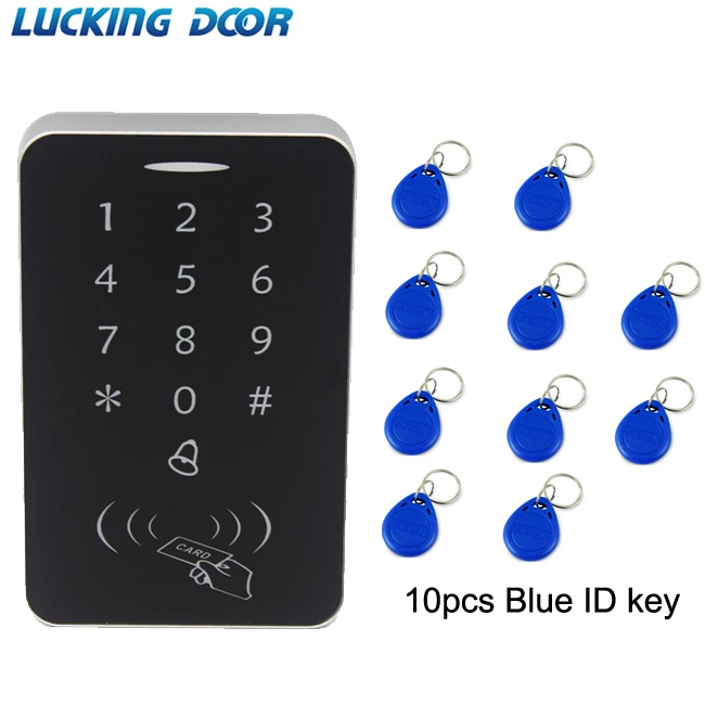 AC and 10 ID Keys LUCKING дверь RFID система контроля доступа Безопасность близость входной двери замок RFID/EM клавиатура карта контроля доступа Открыватель двери - Цвет: AC and 10 ID Keys