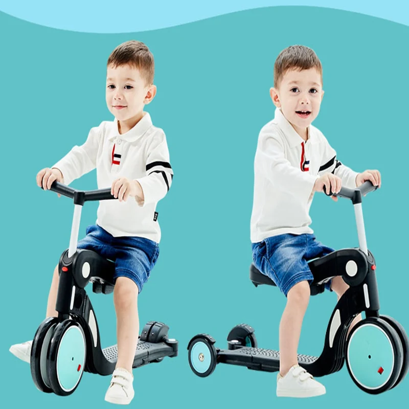 самокат детей Многофункциональный велосипед баланса младенца 1-3-6 лет детский