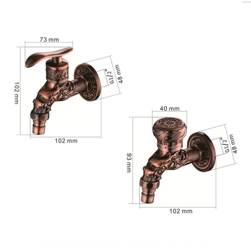 

Home Zinc alloy Wall Mount Decorative Outdoor Garden Faucet Wash Basin Mop Washing Bibcock Machine WC Taps Torneira parede