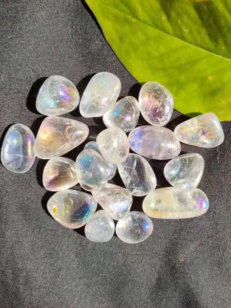 

Angel Aura Quartz Crystals Tumbled Stones Natural Mineral Healing Reiki Home Decor Modern