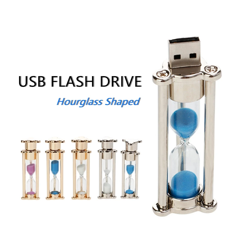 USB флеш-накопитель 64 ГБ, металлическая ручка 128 ГБ, флеш-накопитель 16 ГБ, u-диск 8 ГБ, 4 Гб, ручка в форме песочных часов, 32 ГБ, специальный подарок, бесплатный логотип на заказ