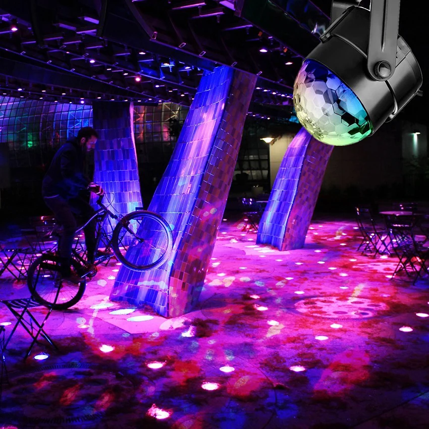 

RGB Stage Light Led Disco DJ Party ligh Sound Activated Rotating 3W RGB LED Stage LightsHome KTV For Festival Birthday Christmas