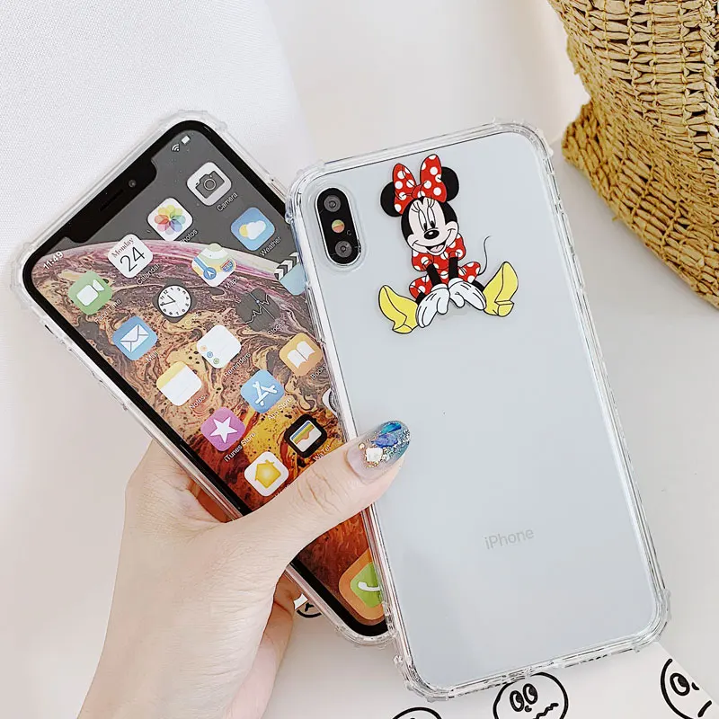 GCWXRO Микки Маус ТПУ чехол для Iphone 6 7 8 Plus X XR XS MAX Защитные Мягкие силиконовые чехлы