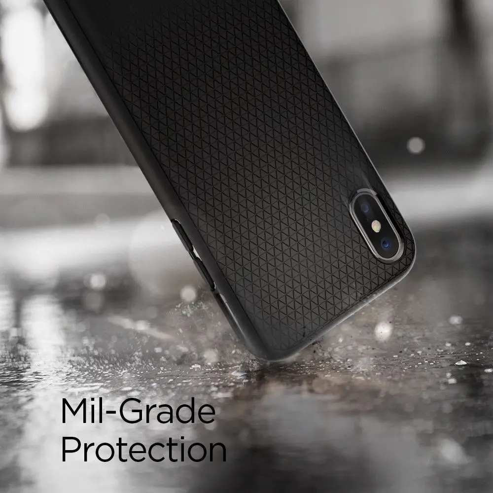 Чехол-накладка Spigen Liquid Air для смартфонов Apple iPhone X XS XR Max матовый черный - купить по