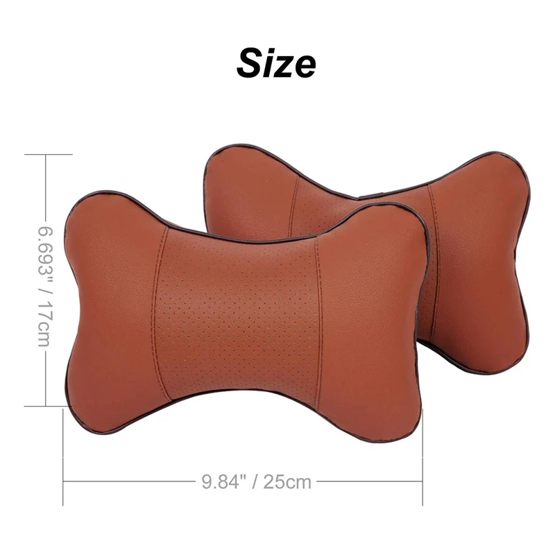 2 x подушка для шеи автомобиля удобная мягкая дышащая Кожаная отдыха на шее