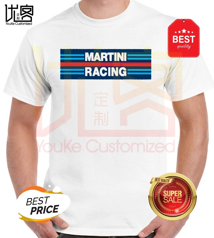 Футболка Martini Racing мужская с буквенным принтом Оригинальная Повседневная