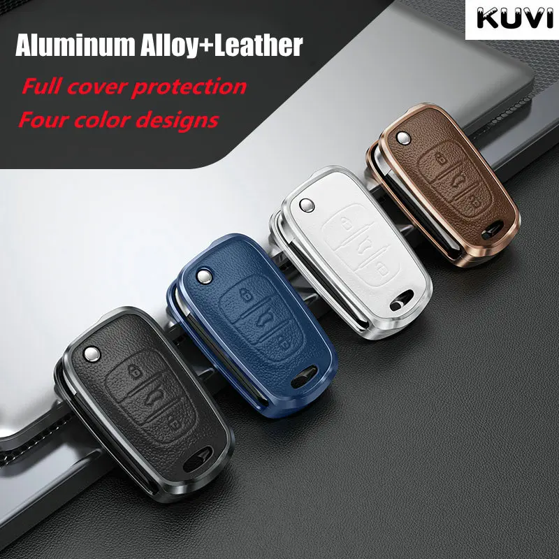 Alloy Car Key Case Cover Shell Fob For KIA Rio 3 Soul Optima Ceed K2 K5 Cerato Sportage For Hyundai Elantra Accent i20 i30 ix35