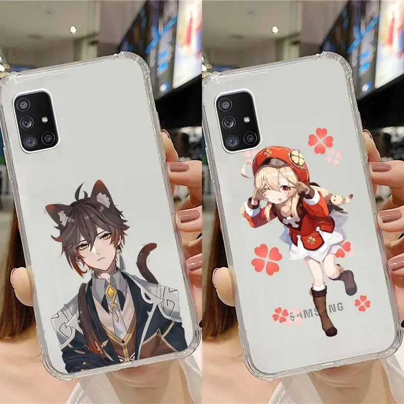 

Genshin impact Phone Case Transparent For Samsung Note A 7 8 9 10 20 50 51 71 90 81 e LITE Ultra PRO