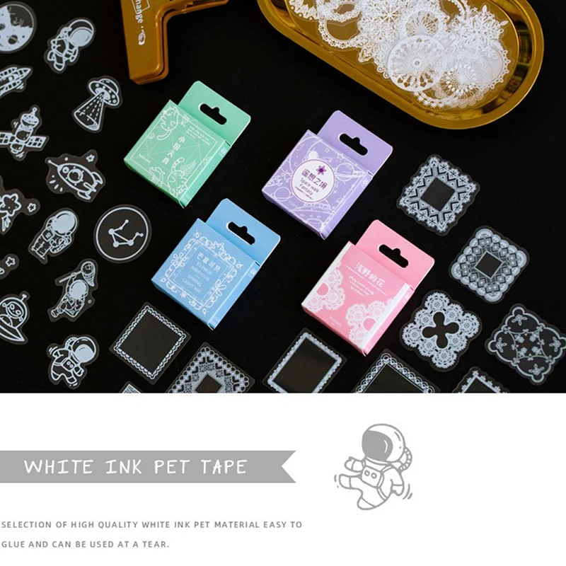 

50pcs/pack Kawaii Stationery Sticker Set Vintage Lace Flowers Cute Girl Diy Decorative Stickers For Art Craft Scrapbooking Album