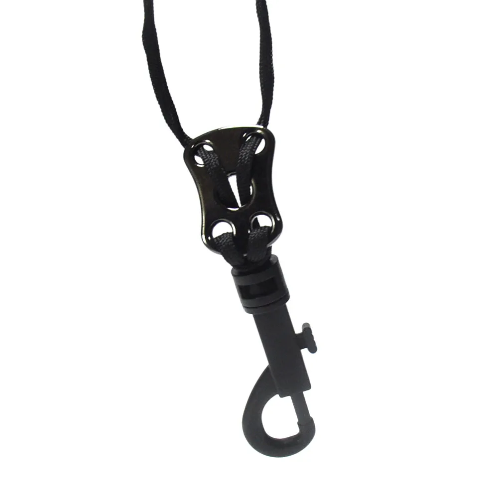 

Black Saxophone Sax Genuine Leather Neck Strap w/ Mountaineering Rope in Comfort