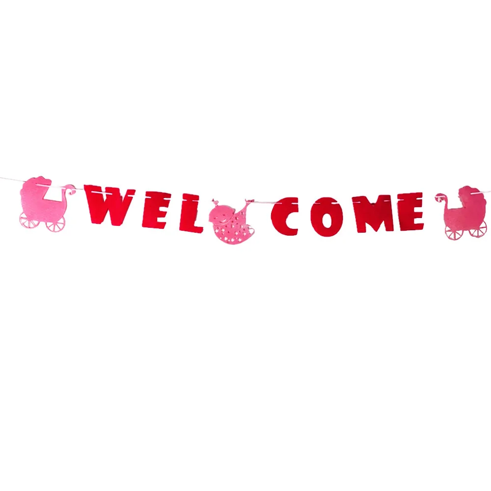 1 шт. декоративный нетканый баннер с надписью Добро пожаловать|Флажки вымпелы и