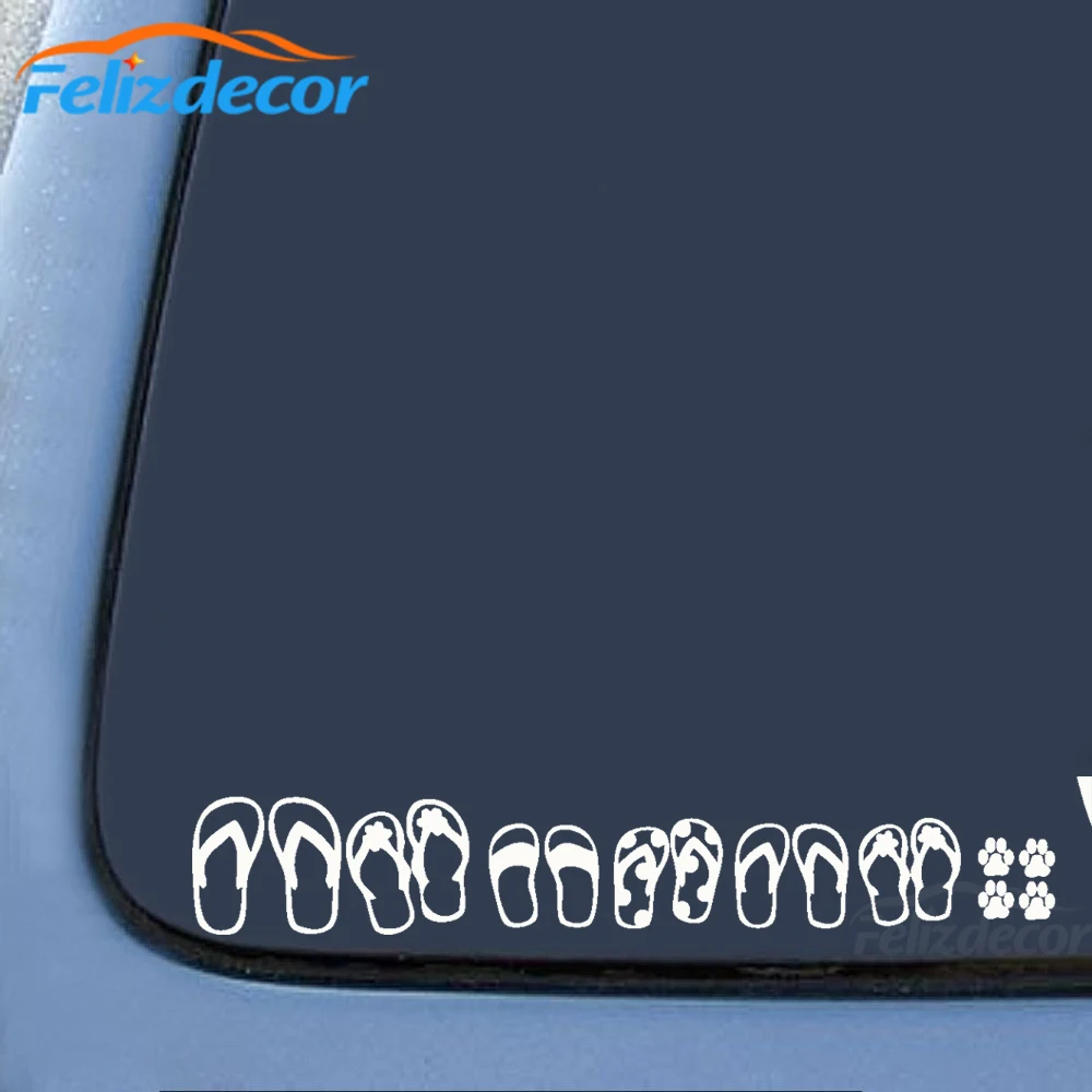 5x31 см пляжные сандалии семейная наклейка бампера автомобиля Декор