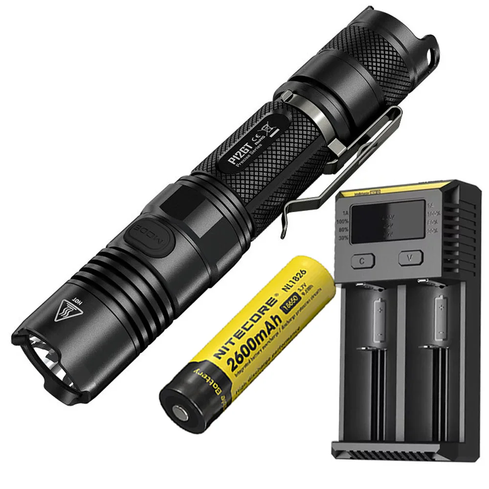 P12GT NL1826 I2 NITECORE P12GT тактический фонарь XP-L HI V3 светодиодный Макс 1000 люмен расстояние луча 320 м ручной фонарик поиск спасательный маяк - Испускаемый цвет: P12GT NL1826 I2