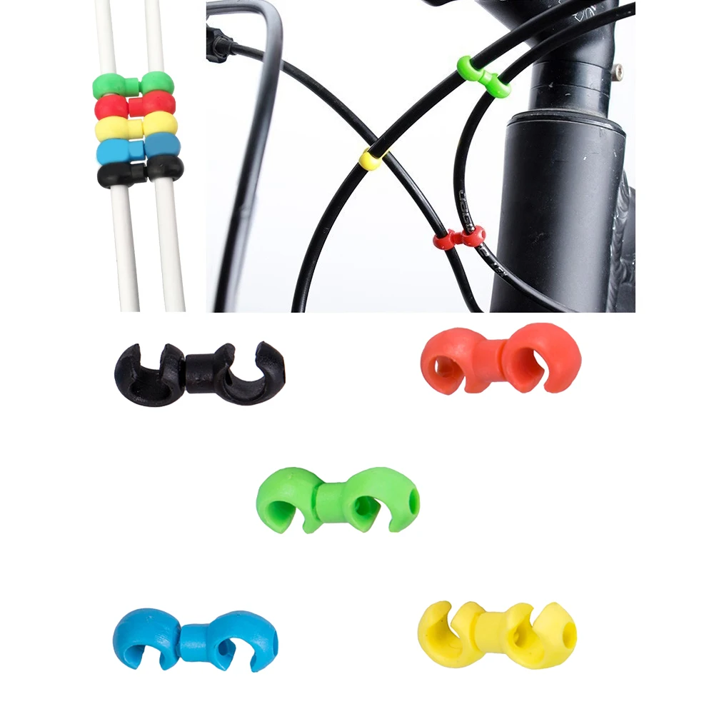 

Bicycle MTB Brake Gear Cable S Style Clips Buckle Hose Guide Bike Cross Line Clip Ring Clasp Cycling Accessories 20pcs