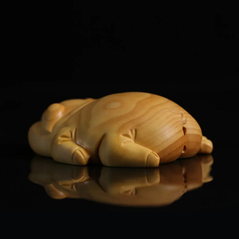 Статуя счастливых денег свинка Милая сильная Статуэтка деревянная украшение для