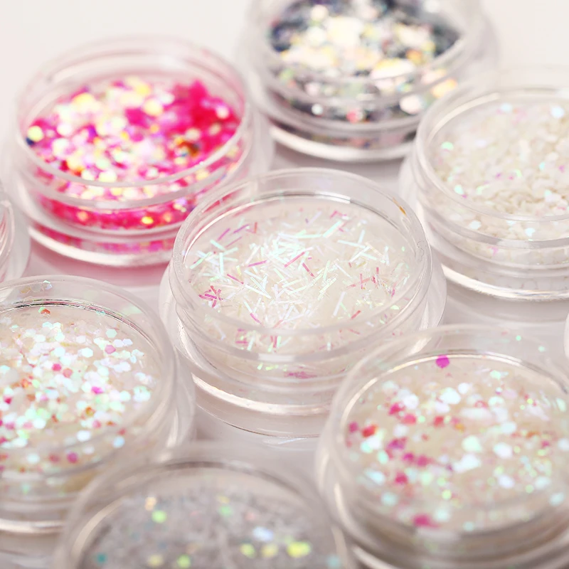 1 коробка блестки для ногтей сверкающие флаки блестящие украшения нерегулярные