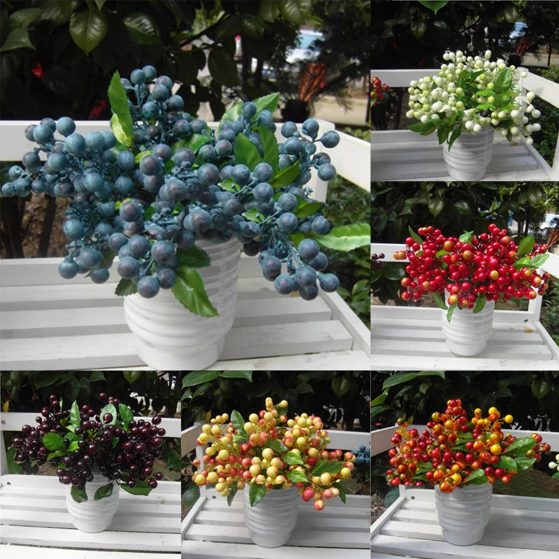 1 шт. Ягодный искусственный букет из черники и фруктов вечерние домашние цветы