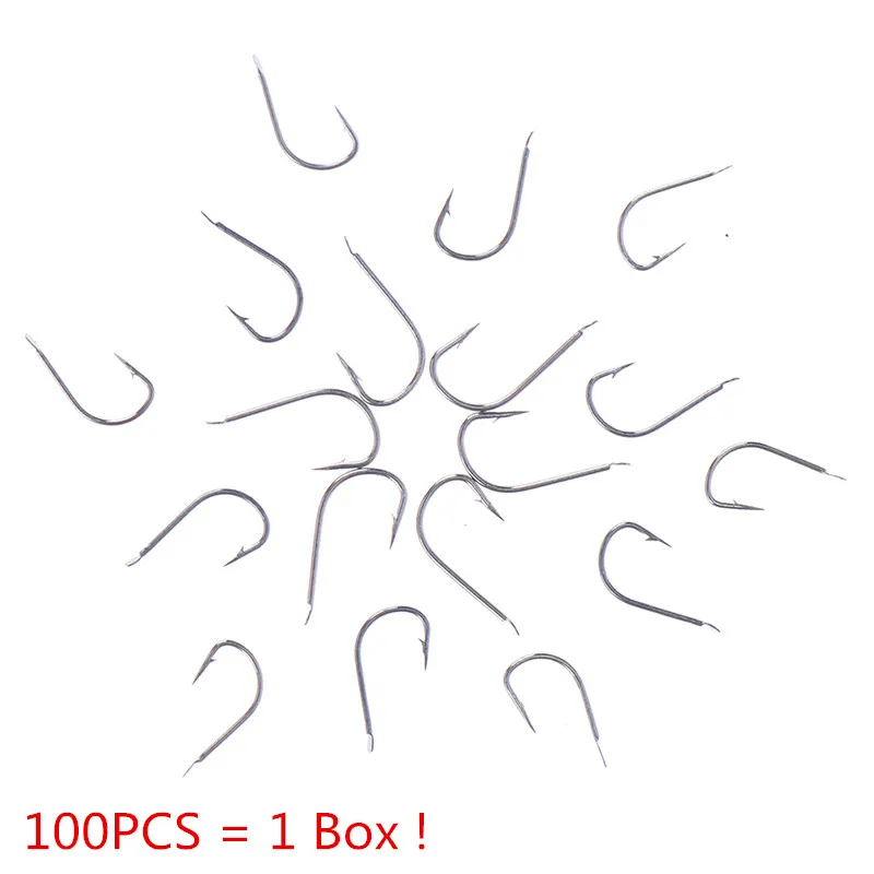 

HOT SALE 100PCS 1 Box High Carbon Steel Circle Owner Fishing Hooks Freshwater Fishhook Hole Strong Carp Fish Tackle