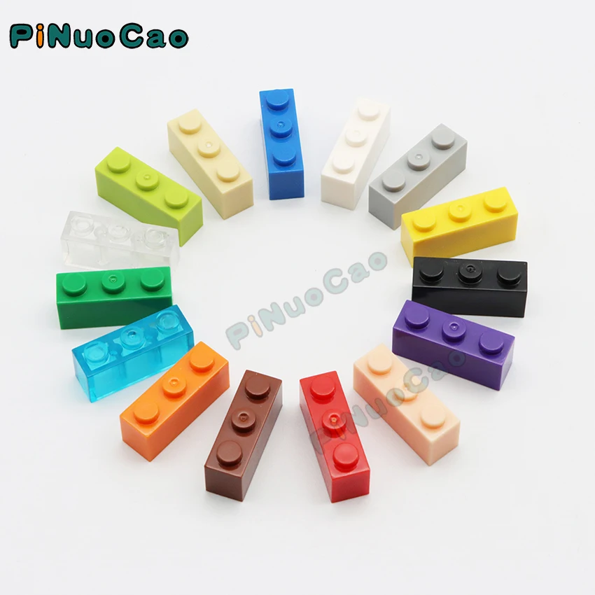 

PINUOCAO 3622 толстые строительные блоки 1x3, 20 шт./пакет 18 цветов, совместимые с логотипом, образовательная конструкция, сборка, кирпичи, игрушки