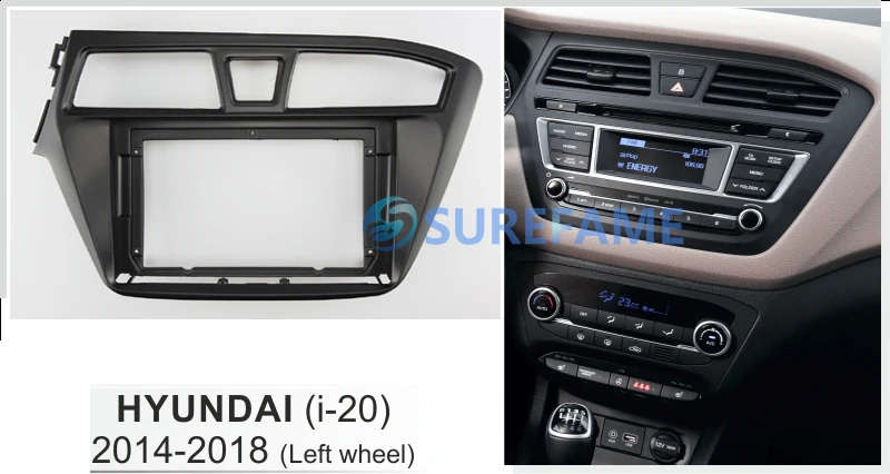 9 дюймов Автомобильная фасция Радио панель для 2014-2018 HYUNDAI i-20 i20 (левое колесо) набор