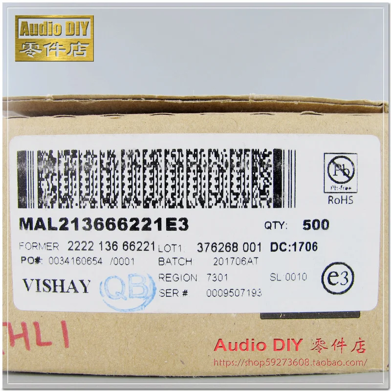 10pcs/30pcs Netherlands BC 136 series 220uF/25V 10*12.5 electrolytic capacitor short legs original box packing free shipping | Электронные